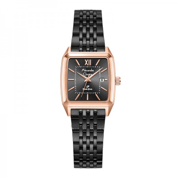 Alexandre Christie AC 1041 Rosegold Black Lady LDBBRBA
